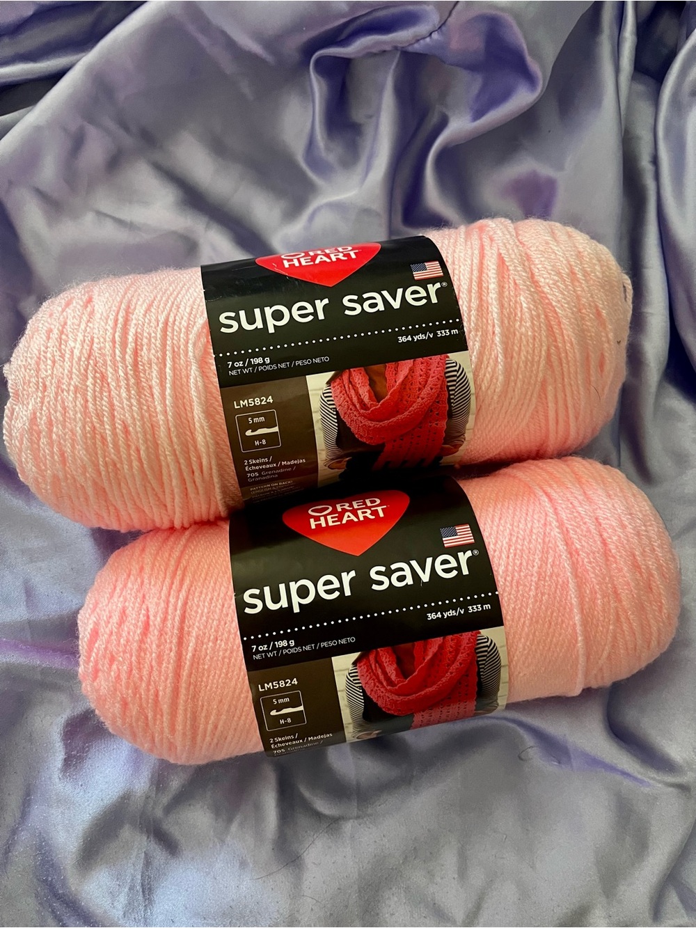 2 Pack Baby Pink Yarn